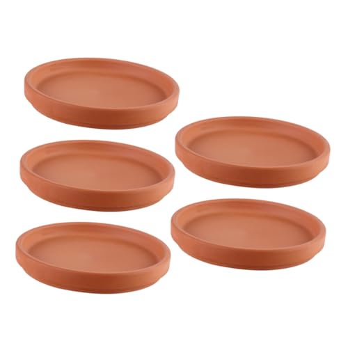 HIAKDOFT 5 Stück Runde Terrakotta Blumentopf Untersetzer mit Flachem Boden Kratzfest Geeignet für Innen und Außenbereich Schützt Tisch und Gartenflächen Natürliche Pflanzenteller für HIAKDOFT 5 Stück Runde Terrakotta Blumentopf Untersetzer mit Flachem Boden Kratzfest Geeignet für Innen und Außenbereich Schützt Tisch und Gartenflächen Natürliche Pflanzenteller für von HIAKDOFT