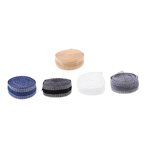 HIAKDOFT 5 Stück Teiliges Bügel saumband zum Aufbügeln Selbstklebendes DIY Hosensaumband für Hosenbeine und Bündchen Waschbares Klebeband zur Hosenkantenverkürzung in Schwarz Weiß Beige von HIAKDOFT
