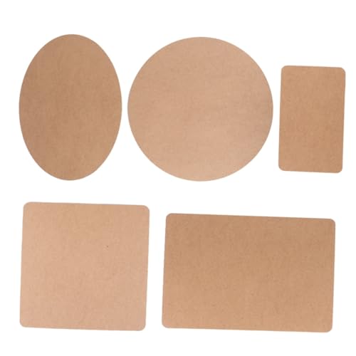 HIAKDOFT 5 Stück Teiliges DIY Modellbau Holzplatten Ultraleichte Langebige Korkbasis für Inkl Großer Runder Großer Quadratischer Kleiner Rechteckiger Holzspielzeugunterlagen Handgefertigt von HIAKDOFT