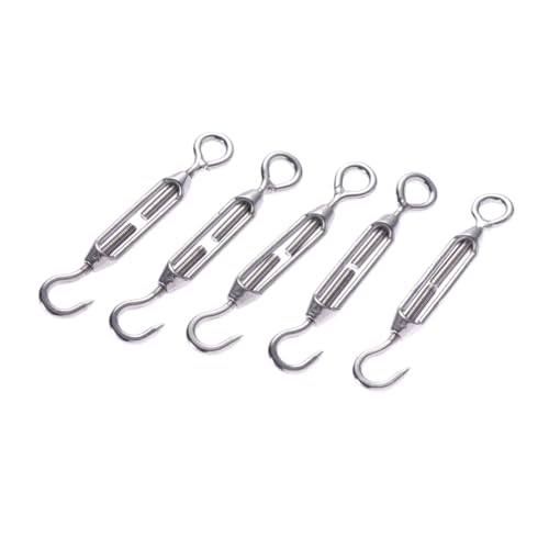 HIAKDOFT 5 Stück Teiliges Edelstahl Drahtseil spanner mit Präzisions silicagel Silberfarbene Drahtseil ösen zur Straffen Spannung und Elastizitätsregelung HIAKDOFT 5 Stück Teiliges Edelstahl Drahtseil spanner mit Präzisions silicagel Silberfarbene Drahtseil ösen zur Straffen Spannung und Elastizitätsregelung von HIAKDOFT