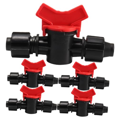 HIAKDOFT 5 Stück Teiliges Kugelventil Absperrventil mit Verriegelung Kunststoff Wasserhahn Absperrventil für Bewässerung Tropfbewässerung Aquarium Gartenschlauch Zubehör HIAKDOFT 5 Stück Teiliges Kugelventil Absperrventil mit Verriegelung Kunststoff Wasserhahn Absperrventil für Bewässerung Tropfbewässerung Aquarium Gartenschlauch Zubehör von HIAKDOFT