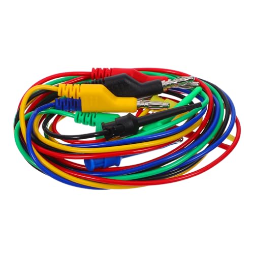 HIAKDOFT 5 Stück Teiliges Prüfleitungskabel Set Bananenstecker Stapelbar mit Flexiblen Reinen Kupferleitungen für Multimeter Langlebig Schnell Verbindend für Labor und Industrie Messungen HIAKDOFT 5 Stück Teiliges Prüfleitungskabel Set Bananenstecker Stapelbar mit Flexiblen Reinen Kupferleitungen für Multimeter Langlebig Schnell Verbindend für Labor und Industrie Messungen von HIAKDOFT