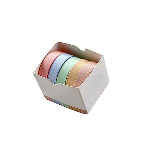 HIAKDOFT 5 Stück Teiliges Washi Tape Buntes DIY Papierklebeband zum Dekorieren von Fotoalben Notizbüchern Wandkunst Leicht Abziehbar Rückstandsfrei Tragbar Farbenfroh Langlebig von HIAKDOFT