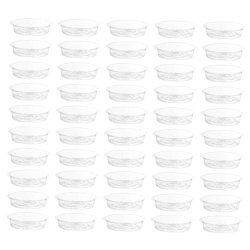 HIAKDOFT 50 Stück Teiliges Kunststoff Pflanztopf Untersetzer Runde Pflanzschale für Blumentöpfe Robust für Indoor und Outdoor Garten Dekoration von HIAKDOFT