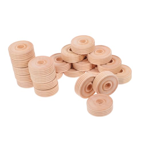 HIAKDOFT 50 Stück Teiliges Runde Holzwagenräder aus Massivem Holz für DIY Bastelprojekte Handgefertigte Spielzeugräder Langlebiges Holzspielzeugzubehör für Basteln und Kreative Modelle HIAKDOFT 50 Stück Teiliges Runde Holzwagenräder aus Massivem Holz für DIY Bastelprojekte Handgefertigte Spielzeugräder Langlebiges Holzspielzeugzubehör für Basteln und Kreative Modelle von HIAKDOFT