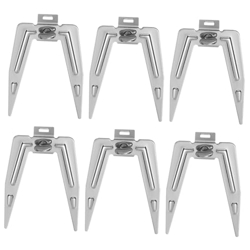 HIAKDOFT 6 Sätze Edelstahl Drehspieße Fleischgabeln für Ofen und Heißluftfritteuse Hitzebeständig Langlebig Praktisches Küchengrillzubehör für Brathähnchen und Grillgerichte von HIAKDOFT