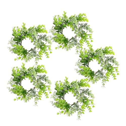 HIAKDOFT 6 Stck Eucalyptus Kerzenring aus Künstliche Eukalyptusblätter Dekorativer Kranz für Hochzeiten Partys und Feiertage Realistische Tischdekoration HIAKDOFT 6 Stck Eucalyptus Kerzenring aus Künstliche Eukalyptusblätter Dekorativer Kranz für Hochzeiten Partys und Feiertage Realistische Tischdekoration von HIAKDOFT
