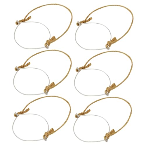 HIAKDOFT 6 Stück Teiliges Edelstahl Drahtbügel mit Juteseil Vintage Stil Wiederverwendbare Einmachglas Henkel für Einweckgläser Praktische Aufhängung für Vorratsgläser und Marmeladengläser von HIAKDOFT