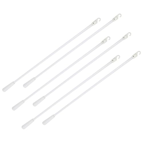 HIAKDOFT 6 Stück Teiliges Fiberglas Vertikaljalousien Drehstab mit Transparentem Haken Langlebiger Ersatzgriff für Fensterjalousien Einfach zu Montieren Passend für Home Blind Accessories von HIAKDOFT