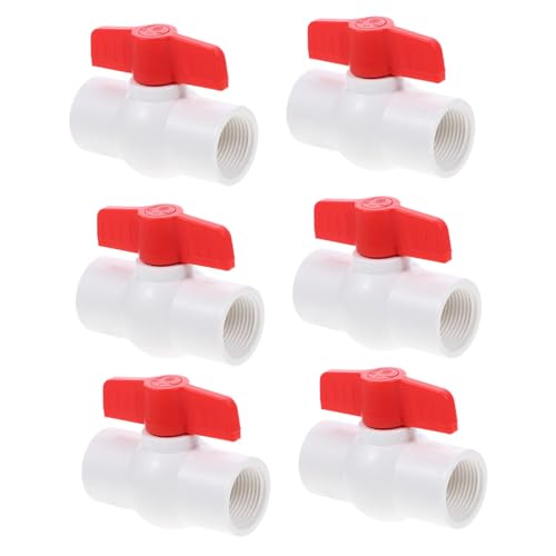 HIAKDOFT 6 Stück Teiliges PVC Innengewinde Kugelventil Absperrventil für Gartenbewässerung Tropfsystem und Gewächshaus Robust Langlebig Wasserflussregelung HIAKDOFT 6 Stück Teiliges PVC Innengewinde Kugelventil Absperrventil für Gartenbewässerung Tropfsystem und Gewächshaus Robust Langlebig Wasserflussregelung von HIAKDOFT