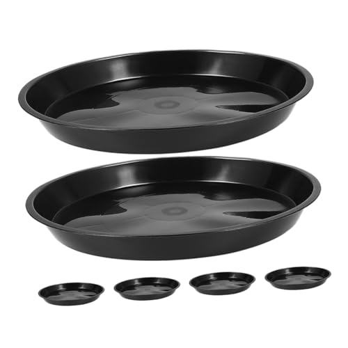 HIAKDOFT 6 Stück Teiliges Runde Pflanzuntersetzer aus Schwarzem Kunststoff Blumentopf Tropfschale für Drinnen und Draußen Schützende Wasserauffangschale für Blumentöpfe HIAKDOFT 6 Stück Teiliges Runde Pflanzuntersetzer aus Schwarzem Kunststoff Blumentopf Tropfschale für Drinnen und Draußen Schützende Wasserauffangschale für Blumentöpfe von HIAKDOFT