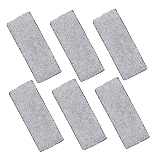 HIAKDOFT 6 Stück Teiliges Set Mikrofasermopp Tücher für Hartböden Wiederverwendbare Wischmopp Bezüge Waschbare Mop Pads für Glatte Oberflächen Geeignet für Fliesen und Marmor von HIAKDOFT
