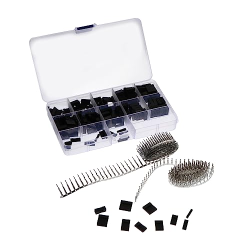 HIAKDOFT 610Stücke Jumper Kabel Pin Header Steckergehäuse Sortiment Kit für Elektronik Haushaltsgeräte Praktischer Aufbewahrungsbox zur Einfachen von HIAKDOFT