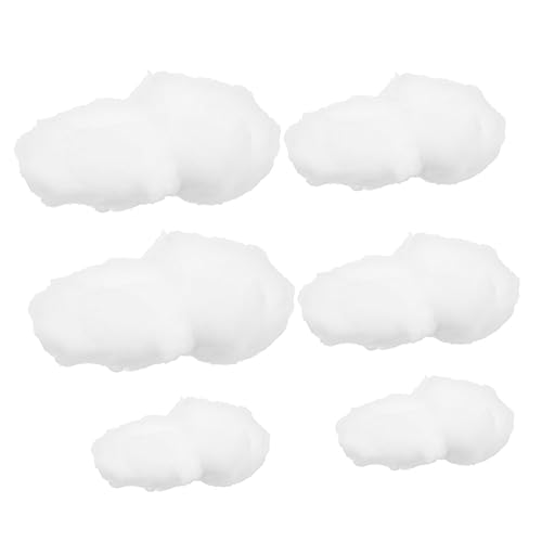 HIAKDOFT 6stücke Teiliges Künstliche Wolken Dekoration Für Schlafzimmer Und Hochzeiten Hängedeko Für Fenster Und Events Wiederverwendbare Baumwollwolken von HIAKDOFT