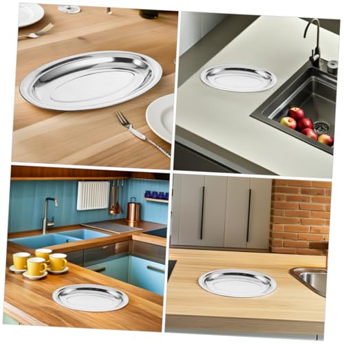 HIAKDOFT 6stücke Edelstahl Servierplatte Oval Für Lebensmittel Fischform Tablett Mit Glatter Oberfläche Für Sushi Dessert Und Brunch von HIAKDOFT