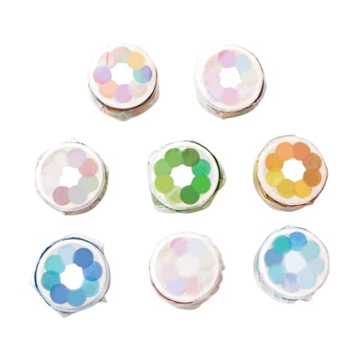 HIAKDOFT 8 Rollen Multi funktion Washi Sticker Runde Klebepunkte Selbstklebende Scrapbook Aufkleber für Geschenkverpackung Fotoalben Briefumschläge Dekoration und Basteln HIAKDOFT 8 Rollen Multi funktion Washi Sticker Runde Klebepunkte Selbstklebende Scrapbook Aufkleber für Geschenkverpackung Fotoalben Briefumschläge Dekoration und Basteln von HIAKDOFT