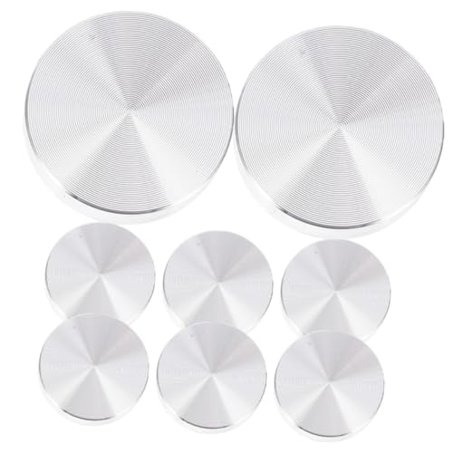 HIAKDOFT 8 Stück Teiliges Aluminium Glasplatten Adapter für Couchtische und Bürotische Stabile Langlebige Metallringe zur Sicheren Befestigung von Glas tischplatten von HIAKDOFT