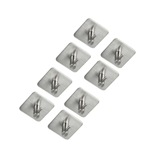 HIAKDOFT 8 Stück Teiliges Edelstahl Wandhaken mit Starkem Selbstklebendem Rückseite Rostfrei Kratzfest Vielseitig Einsetzbar als Handtuchhalter und Küchenhaken für Bad und Haushalt Silber HIAKDOFT 8 Stück Teiliges Edelstahl Wandhaken mit Starkem Selbstklebendem Rückseite Rostfrei Kratzfest Vielseitig Einsetzbar als Handtuchhalter und Küchenhaken für Bad und Haushalt Silber von HIAKDOFT