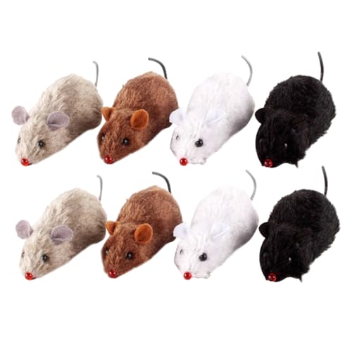 HIAKDOFT 8 Stück Teiliges Katzenspielzeug Aufziehmaus aus Plüsch und Kunststoff Wind up Rattenmodell ohne Batterie Langlebig und Interaktiv für Katzen Geschenkidee Zufällige Farbe HIAKDOFT 8 Stück Teiliges Katzenspielzeug Aufziehmaus aus Plüsch und Kunststoff Wind up Rattenmodell ohne Batterie Langlebig und Interaktiv für Katzen Geschenkidee Zufällige Farbe von HIAKDOFT