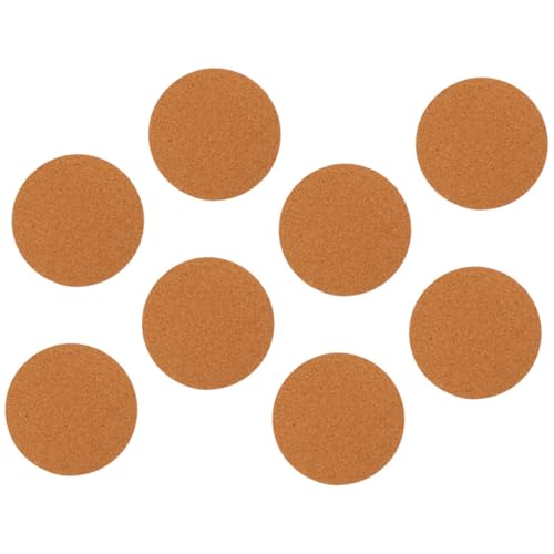 HIAKDOFT 8 Stück Teiliges Korkuntersetzer Blumentöpfe Runde Umweltfreundliche Pflanzenunterlagen wasserdichte Topfuntersetzer mit Glatter Oberfläche Langlebige Korkpads für Tischschutz und von HIAKDOFT