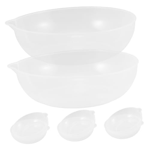 HIAKDOFT 8 Stück Teiliges Küchenwaagen Tablett Transparent Kunststoff Messschale mit Präzisionsmarkierungen Stabile Bruchfeste Schale für Backen Kochen Diät von HIAKDOFT
