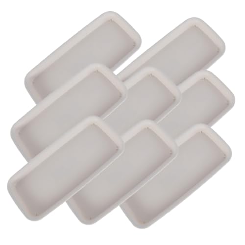 HIAKDOFT 8 Stück Teiliges Rechteckige Pflanzschalen aus Robustem Kunststoff Wasserfeste Blumentopf Untersetzer für Innen und Außen Tropfsichere Pflanztopf Auffangschalen für Pflanzkübel von HIAKDOFT