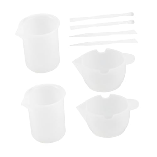 HIAKDOFT 8 Stück Teiliges Silikon Dosierbecher mit Rührstäben für Epoxidharz DIY Hitzebeständige Flexible Mischbecher mit Spitzem Ausguss und Zwei Arten Stäben für Wiederverwendbar HIAKDOFT 8 Stück Teiliges Silikon Dosierbecher mit Rührstäben für Epoxidharz DIY Hitzebeständige Flexible Mischbecher mit Spitzem Ausguss und Zwei Arten Stäben für Wiederverwendbar von HIAKDOFT