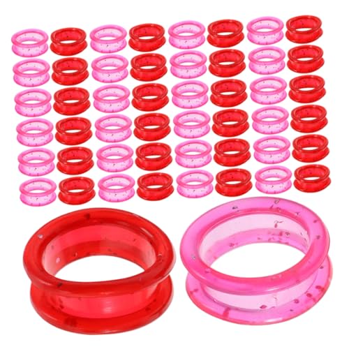 HIAKDOFT 80 Stück Finger Ringe für Haarschneidescheren Rutschfeste Scheren Finger Schutzringe Komfortable Inserts für Friseure und Haustierpflege Verstellbar und Hygienisch Handermüdung von HIAKDOFT