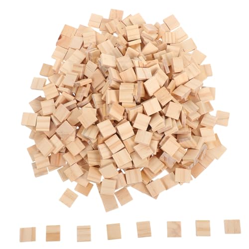 HIAKDOFT 800 Stück Blanko Holzfliesen Unbearbeitete Holzbuchstaben Kleine Holzstücke Für DIY Bastelprojekte Malen Gravieren Kreative Wanddekoration von HIAKDOFT