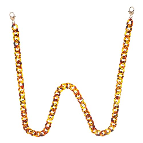 HIAKDOFT Acryl Taschenkette Langlebig Abnehmbar Modisch für Damen Handtaschen Schulterriemen DIY Umhängetasche Crossbody Bag Dekorativ Bernstein mit Goldfarbener Herzkarabiner HIAKDOFT Acryl Taschenkette Langlebig Abnehmbar Modisch für Damen Handtaschen Schulterriemen DIY Umhängetasche Crossbody Bag Dekorativ Bernstein mit Goldfarbener Herzkarabiner von HIAKDOFT