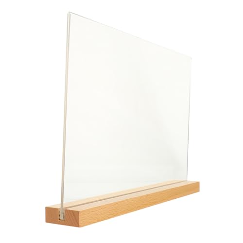 HIAKDOFT Acryl Tischaufsteller Menühalter Transparent Stabil Stehtisch Display für Restaurant Hotel Büro Querformat Dokumentenhalter Langlebig und Sicher von HIAKDOFT