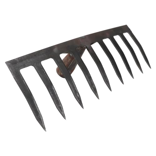 HIAKDOFT Agrarische Bodenhacke Gartenharke Robustes Gartengerät zum Auflockern Jäten und Säen Stabile Stahlkonstruktion Dunkelgrau für Garten Landwirtschaftseinsatz HIAKDOFT Agrarische Bodenhacke Gartenharke Robustes Gartengerät zum Auflockern Jäten und Säen Stabile Stahlkonstruktion Dunkelgrau für Garten Landwirtschaftseinsatz von HIAKDOFT