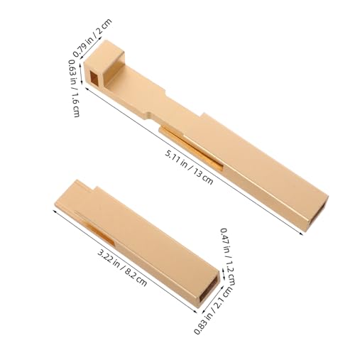 HIAKDOFT Aluminium Türschloss mit Mattem Goldfinish Schiebbarer Türriegel für Badezimmer Garten Garage Robuster Leicht zu Bedienender Türsicherheitsriegel für Schiebetüren und Schränke von HIAKDOFT