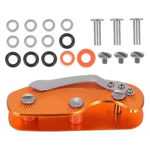 HIAKDOFT Aluminiumlegierung Schlüsselhalter Single Open Outdoor Key Organizer Praktisch Robust Langlebig für Einfache Schlüsselaufbewahrung als für Familie und Freunde Orange von HIAKDOFT