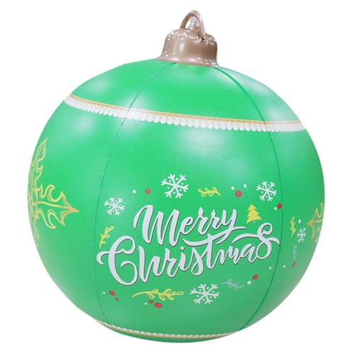 HIAKDOFT Aufblasbare Weihnachtskugel Grün Groß Outdoor Weihnachtsdekoration Garten Festliche Plastik Christbaumkugel Vintage Stil Robust Feiertagsornament HIAKDOFT Aufblasbare Weihnachtskugel Grün Groß Outdoor Weihnachtsdekoration Garten Festliche Plastik Christbaumkugel Vintage Stil Robust Feiertagsornament von HIAKDOFT