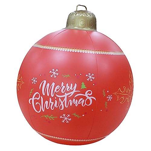 HIAKDOFT Aufblasbare Weihnachtskugel Outdoor Wetterfest Große Rote Weihnachtsdekoration Langlebiger Weihnachtsbaumschmuck für Garten Terrasse Festliche Party Atmosphäre HIAKDOFT Aufblasbare Weihnachtskugel Outdoor Wetterfest Große Rote Weihnachtsdekoration Langlebiger Weihnachtsbaumschmuck für Garten Terrasse Festliche Party Atmosphäre von HIAKDOFT
