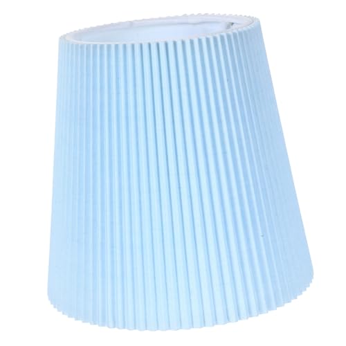 HIAKDOFT Blauer Stofflampenschirm Falten Design Ersatz für Tisch Steh und Nachttischlampen Leichter Vintage Lampenschirm mit Einfacher Montage und Langlebiger Verarbeitung von HIAKDOFT