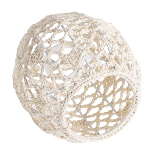 HIAKDOFT Boho Stil Baumwollseil Lampenschirm Handgefertigt Rustikal Dekorativer Pendelleuchte Ersatzschirm für Wohnzimmer Hotel Restaurant Fassung Öffnung HIAKDOFT Boho Stil Baumwollseil Lampenschirm Handgefertigt Rustikal Dekorativer Pendelleuchte Ersatzschirm für Wohnzimmer Hotel Restaurant Fassung Öffnung von HIAKDOFT