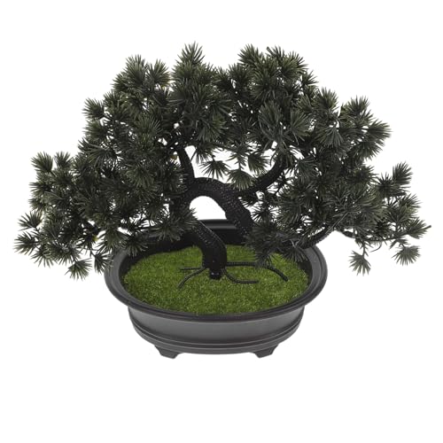 HIAKDOFT Künstliche Bonsai-Pflanze Im Topf Realistisches Design Für Zen-Garten Und Wohnraumdekoration Pflegeleichtes Deko-Element Für Bücherregale Und Badezimmer Symbol Für von HIAKDOFT