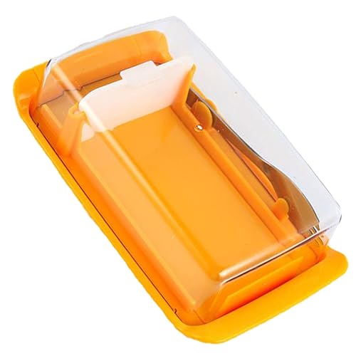 HIAKDOFT Butteraufbewahrungsbox Frischhaltedeckel Buttermesser für Haushaltstisch Transparente Butterdose zur Hygienischen Lagerung und Einfachem Schneiden Gelb HIAKDOFT Butteraufbewahrungsbox Frischhaltedeckel Buttermesser für Haushaltstisch Transparente Butterdose zur Hygienischen Lagerung und Einfachem Schneiden Gelb von HIAKDOFT