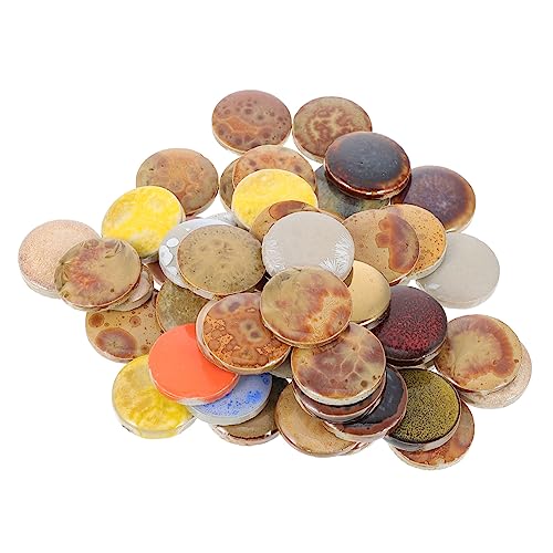 HIAKDOFT DIY Keramik Mosaikfliesen Große Runde Unregelmäßige Particulate Stone Bastelsteine Frei Zusammenstellbar für Heimkunst Garten Dekoration HIAKDOFT DIY Keramik Mosaikfliesen Große Runde Unregelmäßige Particulate Stone Bastelsteine Frei Zusammenstellbar für Heimkunst Garten Dekoration von HIAKDOFT