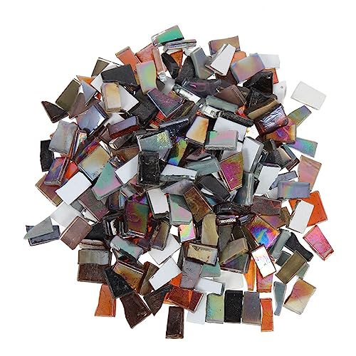 HIAKDOFT DIY Mosaiksteine Glasstücke Dunkle Farben Unregelmäßig Poliert für Heimdekoration Schmuck Kunst Bastelbedarf von HIAKDOFT