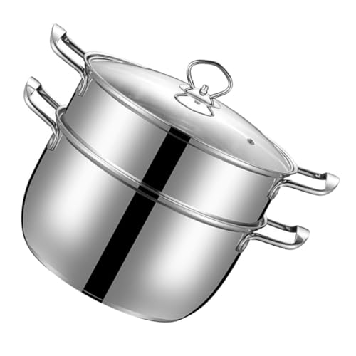 HIAKDOFT Dampfgarer Topf mit Doppelgriffen Vielseitiger Suppentopf und Gemüse Dämpfer für Familienküche Rostfreier Kochtopf für Dampfgaren und Kochen HIAKDOFT Dampfgarer Topf mit Doppelgriffen Vielseitiger Suppentopf und Gemüse Dämpfer für Familienküche Rostfreier Kochtopf für Dampfgaren und Kochen von HIAKDOFT