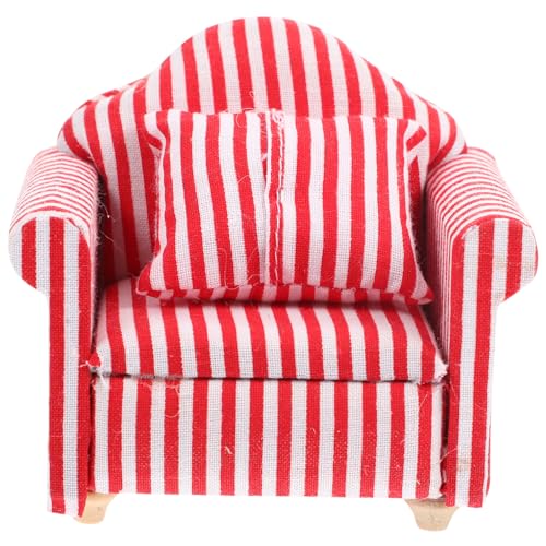 HIAKDOFT Dekoratives Miniatur Sofa aus Baumwolle für Hamster und Chinchillas Leichtes Gemütliches Haustiersofa mit Rot weiß Gestreiftem Bezug Geeignet als Puppenhaus Deko HIAKDOFT Dekoratives Miniatur Sofa aus Baumwolle für Hamster und Chinchillas Leichtes Gemütliches Haustiersofa mit Rot weiß Gestreiftem Bezug Geeignet als Puppenhaus Deko von HIAKDOFT