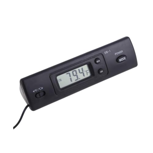HIAKDOFT Digitales Fischbecken Thermometer mit Großem LCD Display Präziser Temperatursensor Wasserdichtes Klebethermometer für Aquarium und Reptilien Langlebig Sicher und Einfach Ablesbar von HIAKDOFT