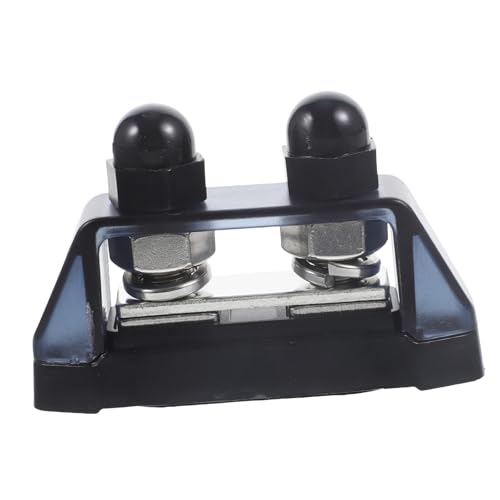 HIAKDOFT Doppelanschlussklemme Busbar Verteilerblock mit Abdeckung Langlebiger Stabiler Terminal Block für Auto Wohnmobil Boot Einfache Verkabelung Modernes Design von HIAKDOFT