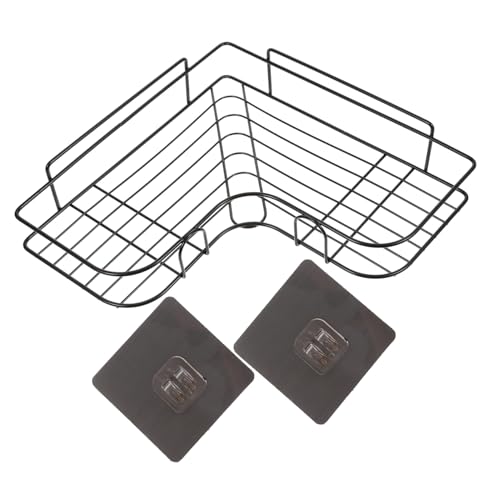 HIAKDOFT Eck Wandregal Badezimmer Aufbewahrung Metall Wandmontage Mehrzweck Waschbecken Ecke Organizer Schwarz für Shampoo Seife und Kosmetik HIAKDOFT Eck Wandregal Badezimmer Aufbewahrung Metall Wandmontage Mehrzweck Waschbecken Ecke Organizer Schwarz für Shampoo Seife und Kosmetik von HIAKDOFT