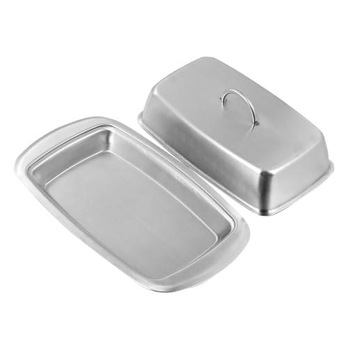 HIAKDOFT Edelstahl Aufbewahrungsdose Silber Poliert Korrosionsbeständig Isolierplatte Frischhaltedose Für Butter Servierplatte Kreativ Für Frühstück Festlichkeiten HIAKDOFT Edelstahl Aufbewahrungsdose Silber Poliert Korrosionsbeständig Isolierplatte Frischhaltedose Für Butter Servierplatte Kreativ Für Frühstück Festlichkeiten von HIAKDOFT