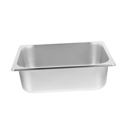 HIAKDOFT Edelstahl Buffet Servierpfanne Großem Volumen Rostfrei Langlebig Glatte Oberfläche Sicher Spülmaschinenfest für Catering und Outdoor eiscremebedarf HIAKDOFT Edelstahl Buffet Servierpfanne Großem Volumen Rostfrei Langlebig Glatte Oberfläche Sicher Spülmaschinenfest für Catering und Outdoor eiscremebedarf von HIAKDOFT