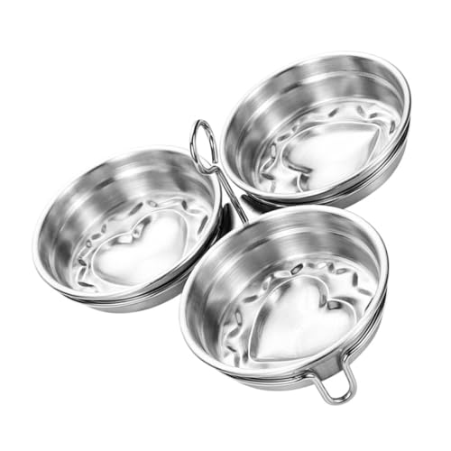 HIAKDOFT Edelstahl Herzförmige Dampfschale für Eier Kochen Korrosionsbeständig Leicht Tragbar Praktische Küchenschale für Weichgekochte Eier und Pochierte von HIAKDOFT